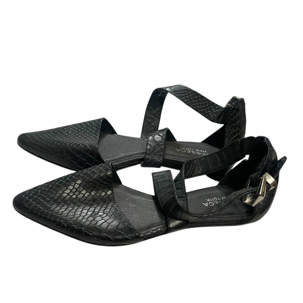 Messeca New York Croc pointed ballet flats woman’s size 6.5M goth whimsy